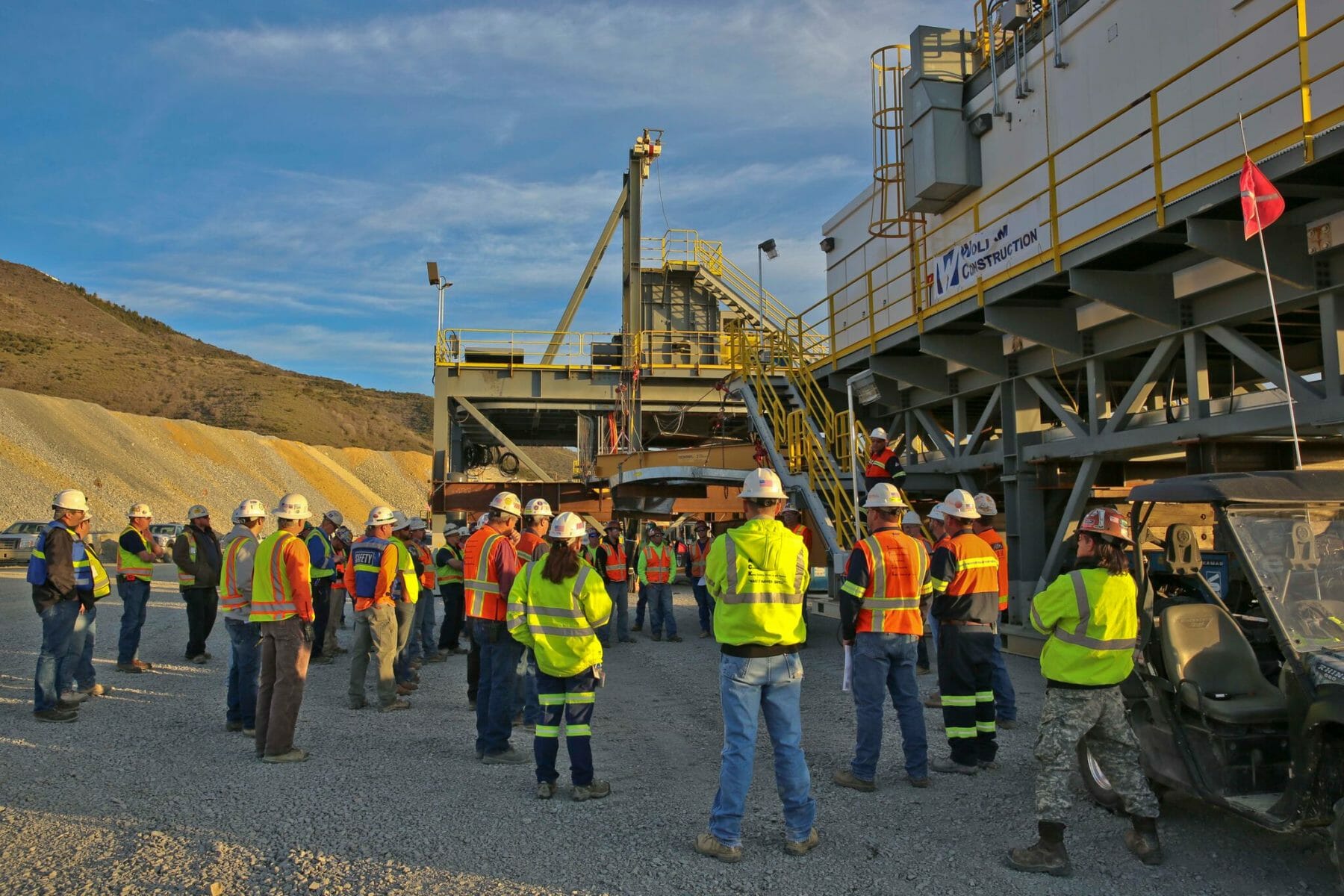 Safety Briefing at Construction Site