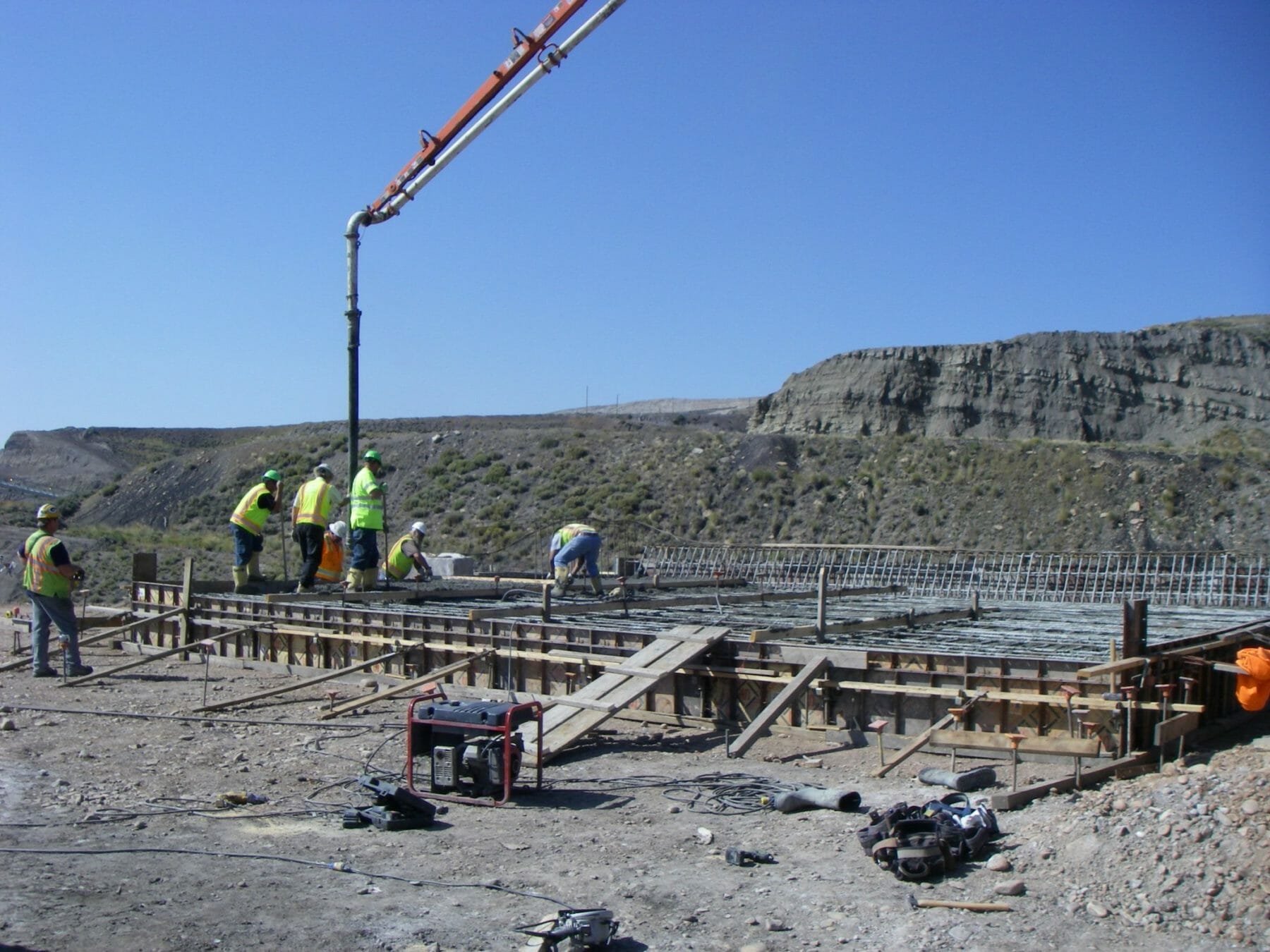 Foundation Pouring Rebar Framing