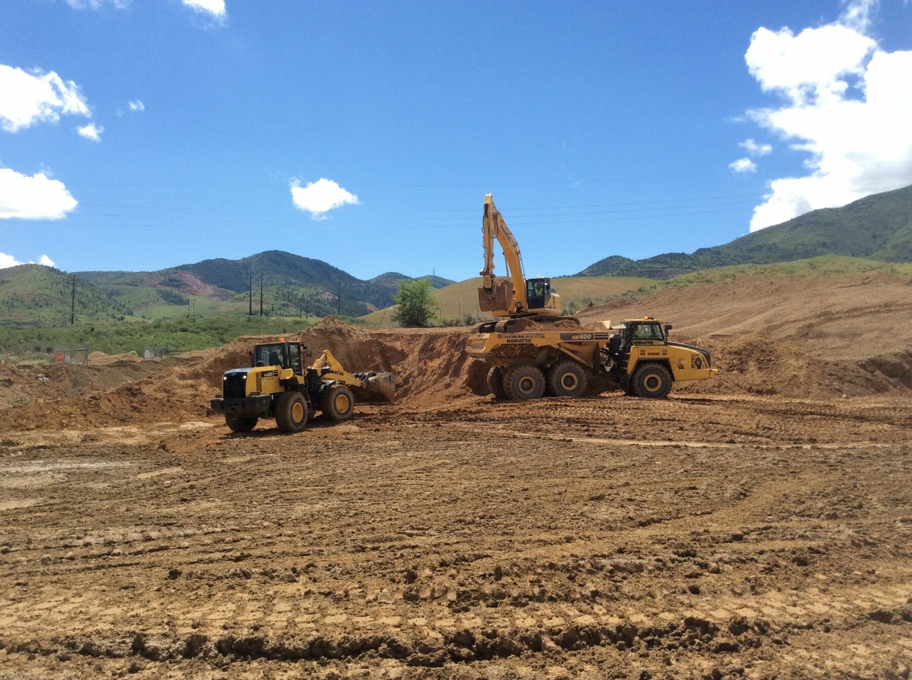 Heavy Construction Truck Prepare Site