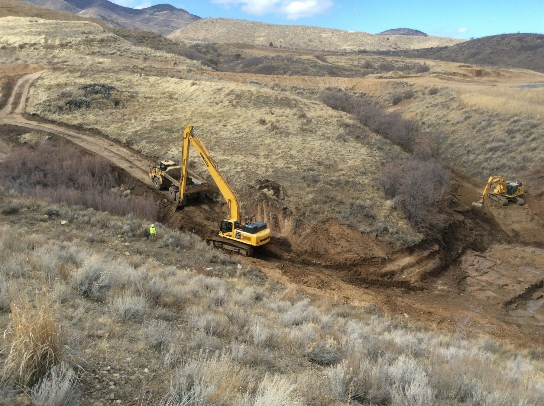 Heavy Construction Equipment Digging