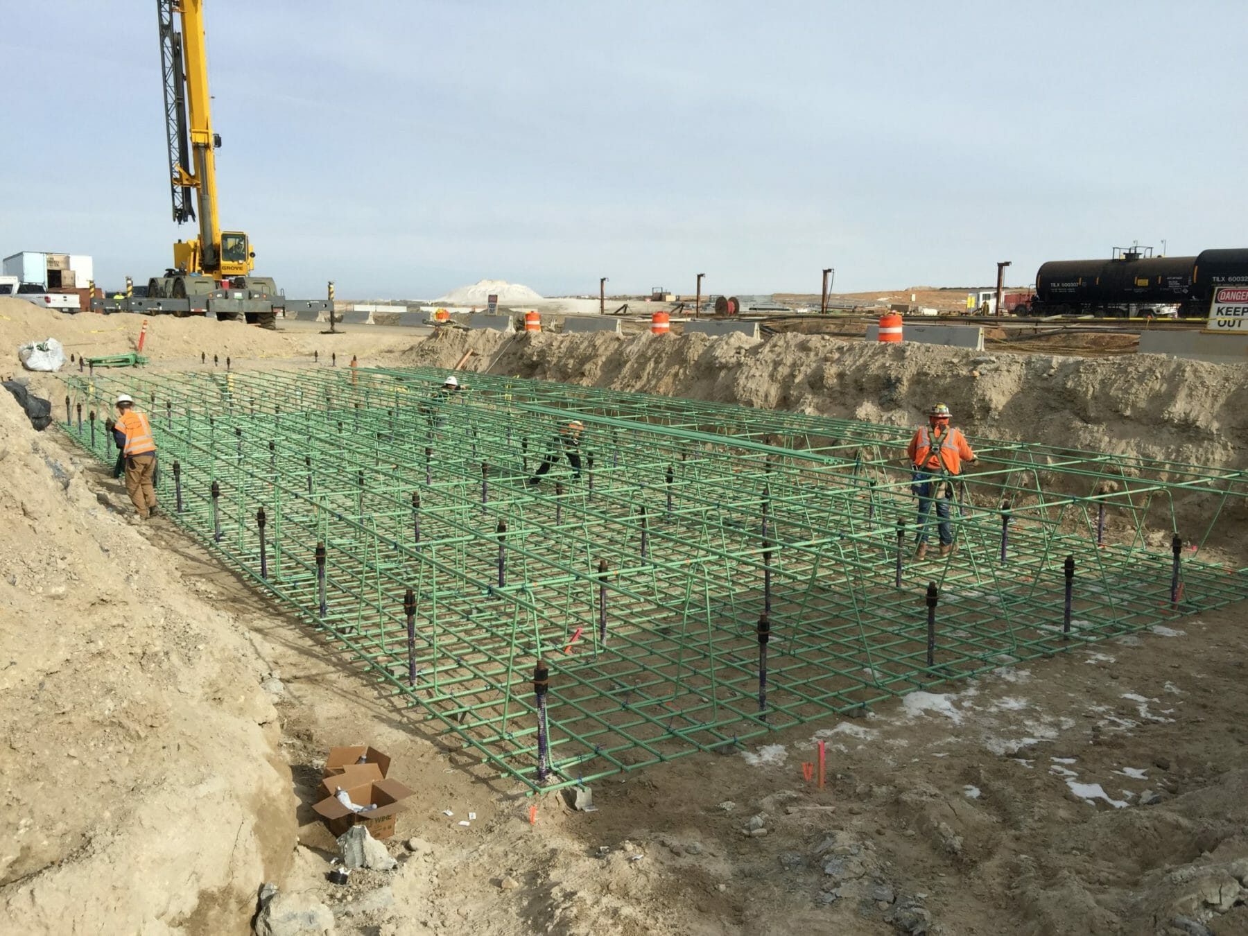 Green Rebar Framing | Industrial Plant Construction Contractors | Judson Construction Company