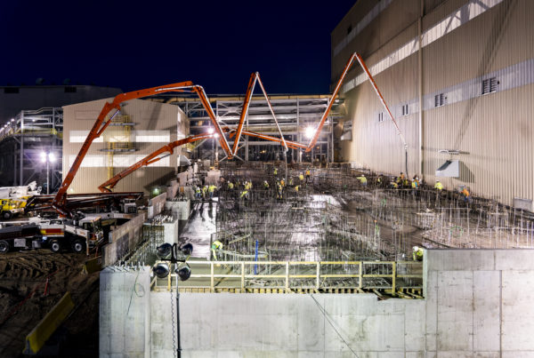 Concrete Pumps Pouring Concrete