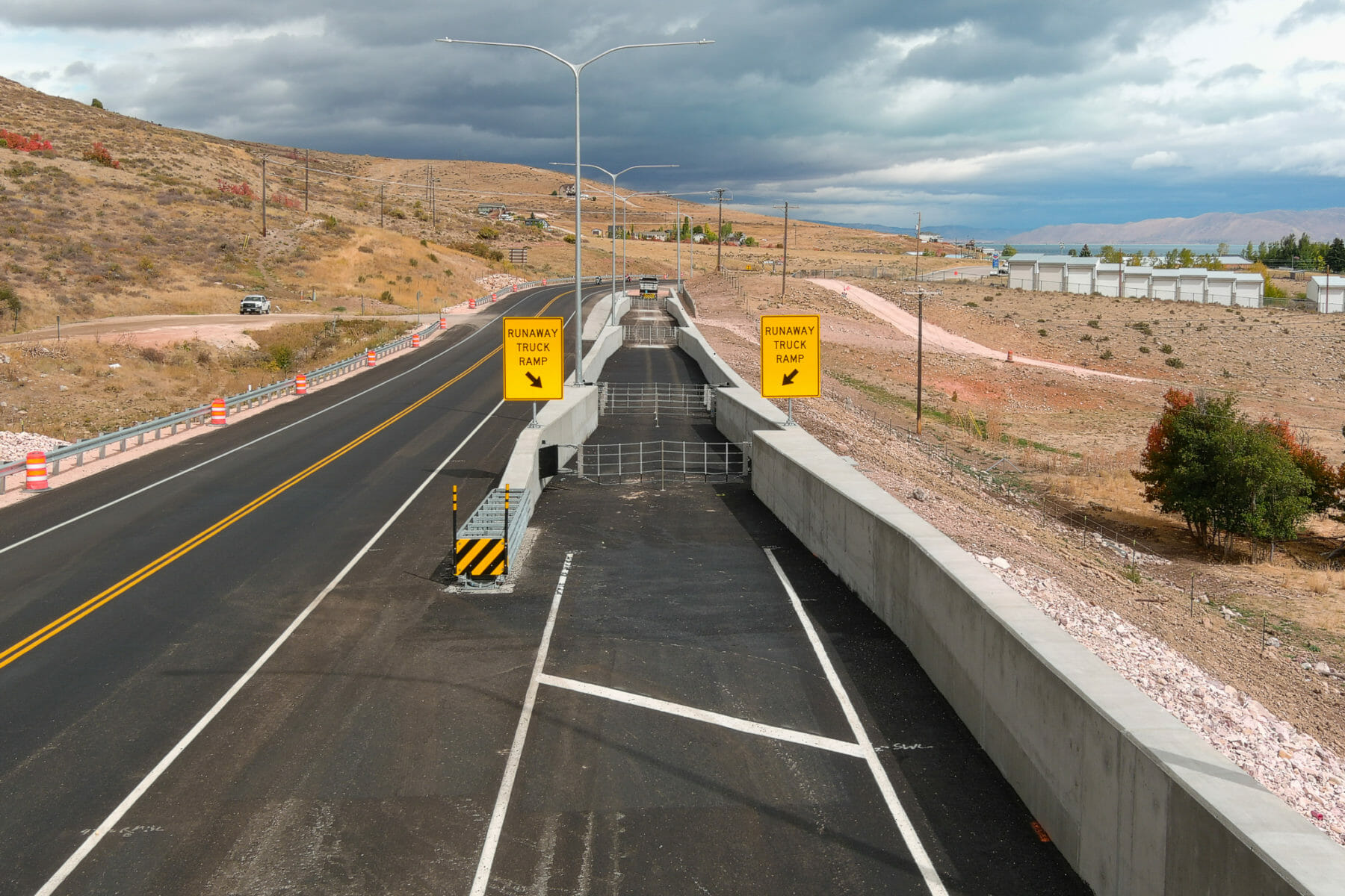 UDOT US-89 Garden City, UT | first mechanical runaway truck escape ramp in Utah | heavy civil engineering | Judson Construction Company