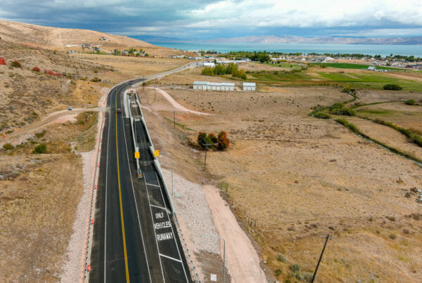 cable restraint ramp system on mechanical runaway truck escape ramp in Utah | heavy civil engineering | Judson Construction Company